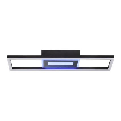 Brilliant - LED RGBW Dimmable ceiling light BESSON LED/20W/230V 3000-6500K black + remote control