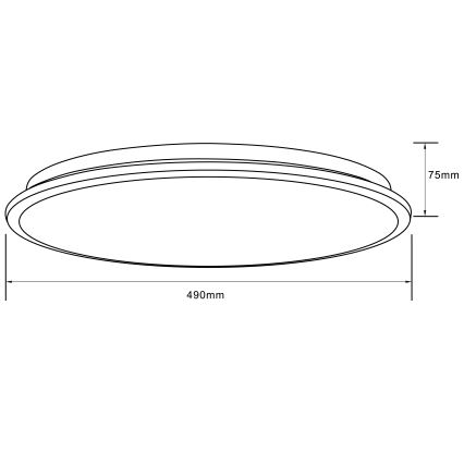 Brilliant - LED RGBW Dimmable ceiling light HEIDA LED/30W/230V 3000-6500K + remote control