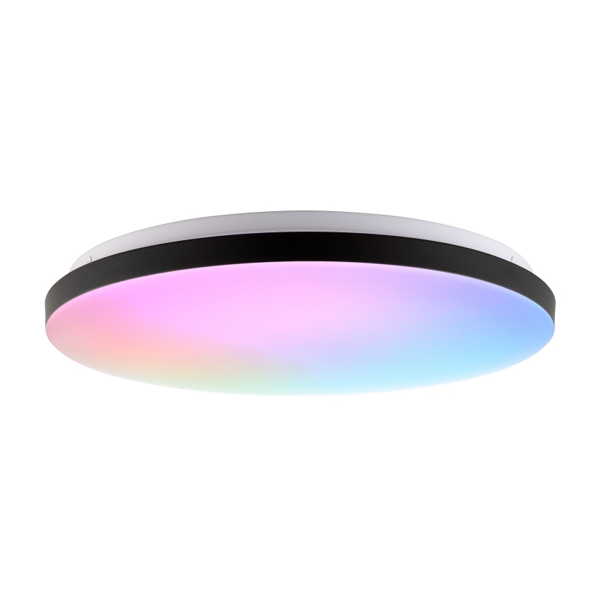 Brilliant - LED RGBW Dimmable ceiling light LIVIO LED/20W/230V 3000-6500K d. 49 cm black + remote control