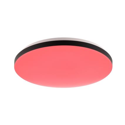 Brilliant – LIVIO LED RGBW Dimmable Ceiling Light LED/20W/230V 3000–6500K Ø 38.5 cm Black + Remote Control