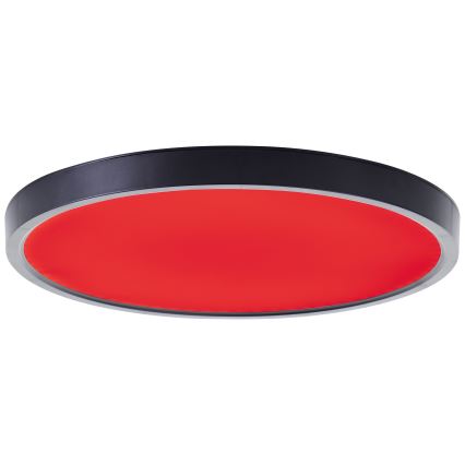 Brilliant - LED RGBW Dimmable ceiling light LOTTI LED/16W/230V 3000K d. 30 cm black Wi-Fi Tuya + remote control