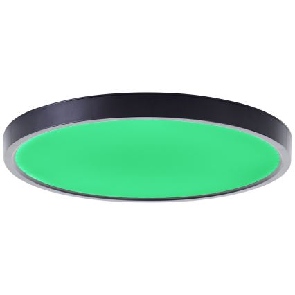 Brilliant - LED RGBW Dimmable ceiling light LOTTI LED/16W/230V 3000K d. 30 cm black Wi-Fi Tuya + remote control