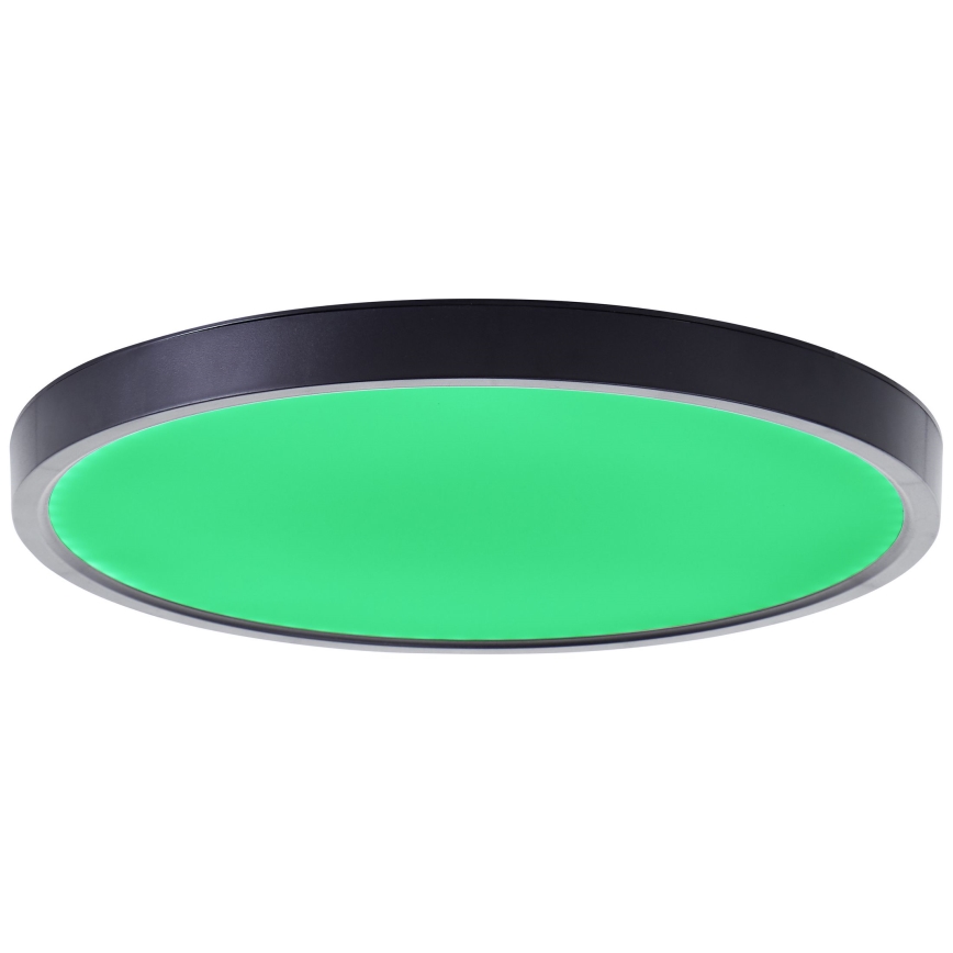 Brilliant - LED RGBW Dimmable ceiling light LOTTI LED/16W/230V 3000K d. 30 cm black Wi-Fi Tuya + remote control