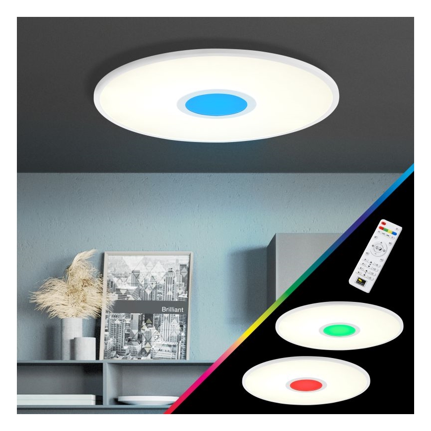 Brilliant - LED RGBW Dimmable ceiling light ODELLA LED/24W/230V 2700-6500K + remote control