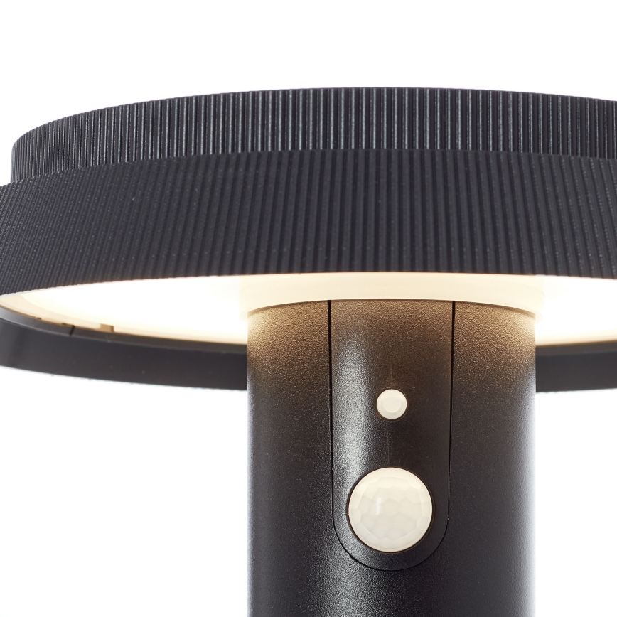 Brilliant - LED Solar lamp with sensor ALVERO LED/4W/3,7V 2000 mAh 50 cm IP44 black