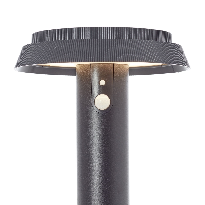 Brilliant - LED Solar lamp with sensor ALVERO LED/4W/3,7V 2000 mAh 50 cm IP44 black