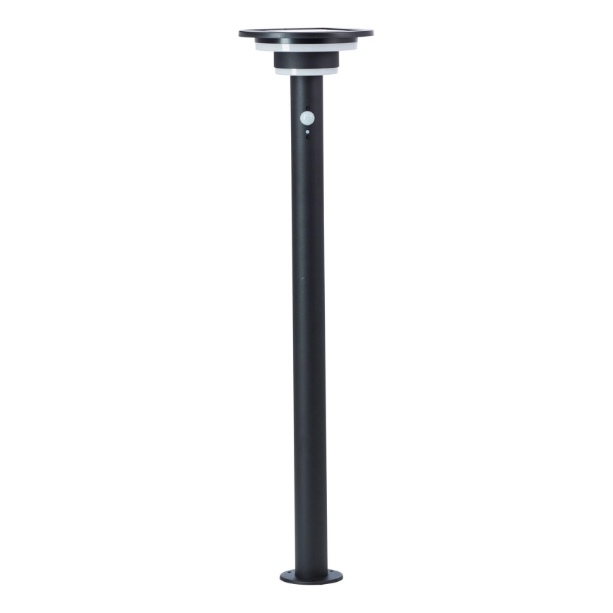 Brilliant - LED Solar lamp with sensor GARVINA LED/3W/3,7V 2000 mAh 85 cm IP44 black