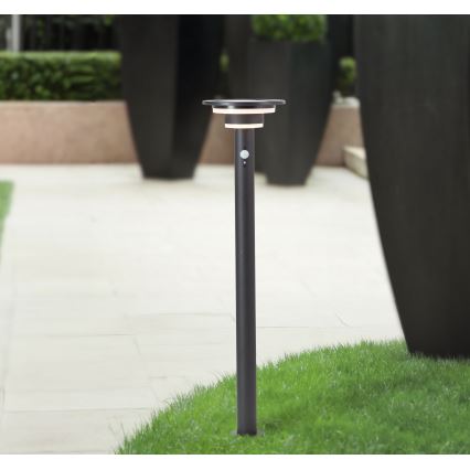 Brilliant - LED Solar lamp with sensor GARVINA LED/3W/3,7V 85 cm IP44 black