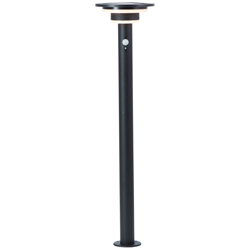 Brilliant - LED Solar lamp with sensor GARVINA LED/3W/3,7V 85 cm IP44 black