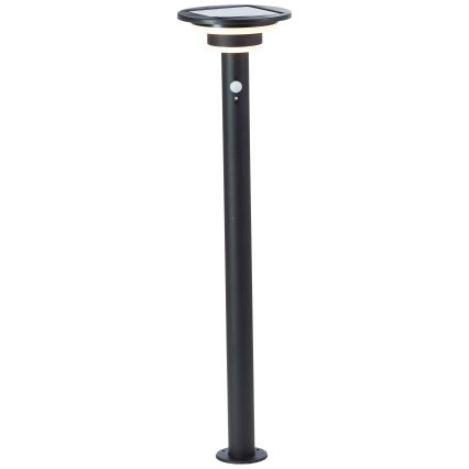 Brilliant - LED Solar lamp with sensor GARVINA LED/3W/3,7V 85 cm IP44 black