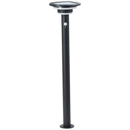 Brilliant - LED Solar lamp with sensor GARVINA LED/3W/3,7V 85 cm IP44 black