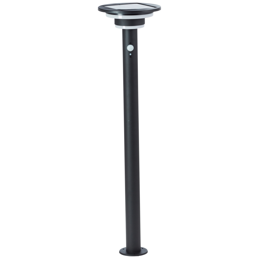 Brilliant - LED Solar lamp with sensor GARVINA LED/3W/3,7V 85 cm IP44 black