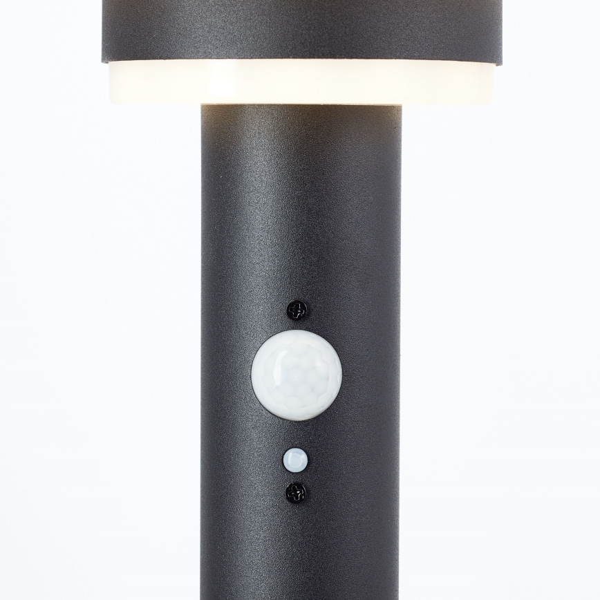 Brilliant - LED Solar lamp with sensor GARVINA LED/3W/3,7V 85 cm IP44 black