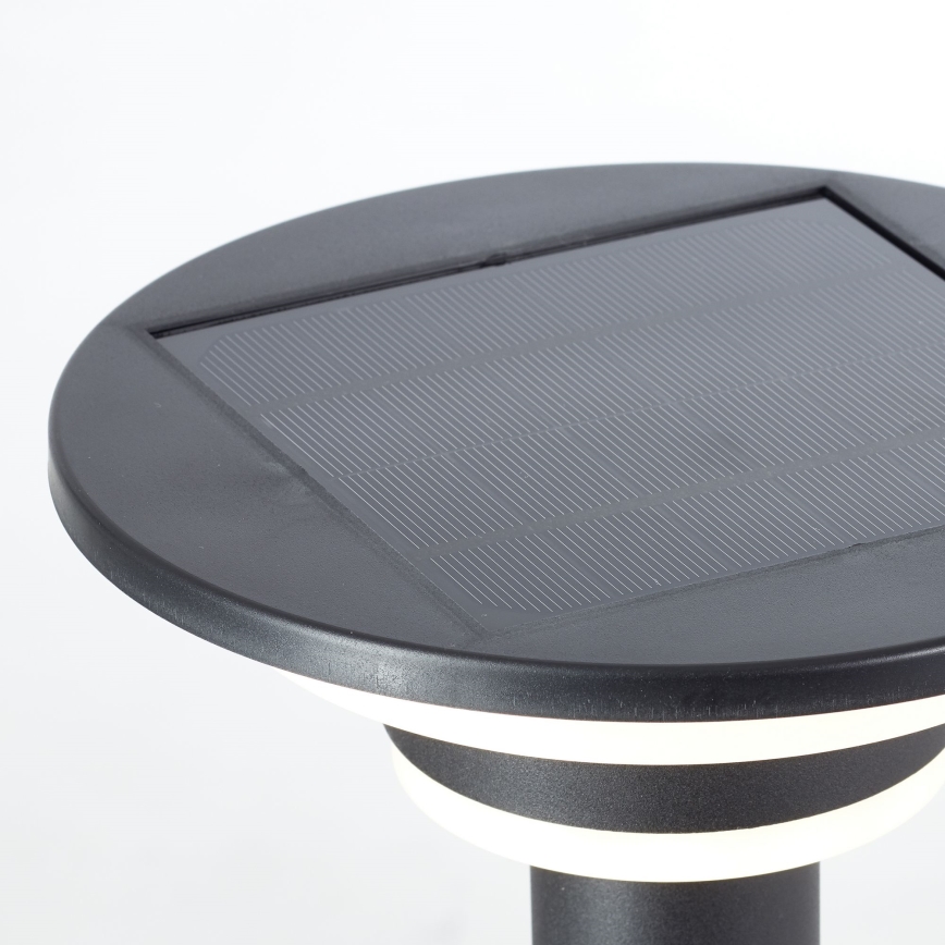Brilliant - LED Solar lamp with sensor GARVINA LED/3W/3,7V 85 cm IP44 black