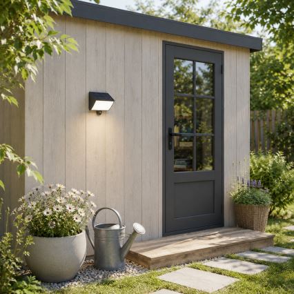 Brilliant - LED solar wall light with sensor SIERRA LED/6W/3.7V 2700/4000/6500K 2000 mAh IP54 black
