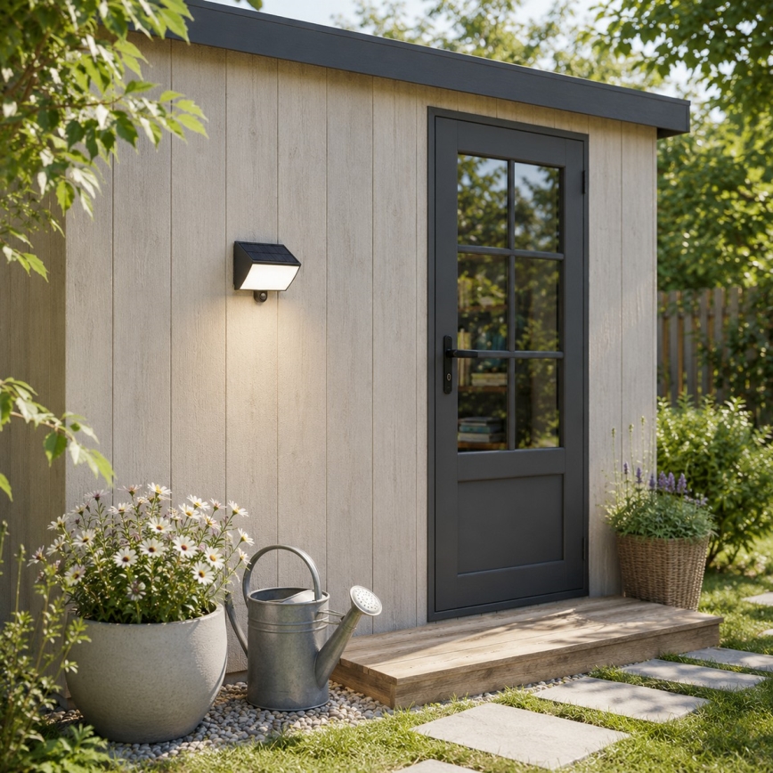 Brilliant - LED solar wall light with sensor SIERRA LED/6W/3.7V 2700/4000/6500K 2000 mAh IP54 black