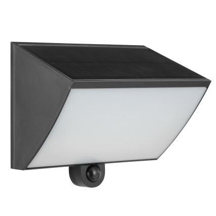 Brilliant - LED solar wall light with sensor SIERRA LED/6W/3.7V 2700/4000/6500K 2000 mAh IP54 black
