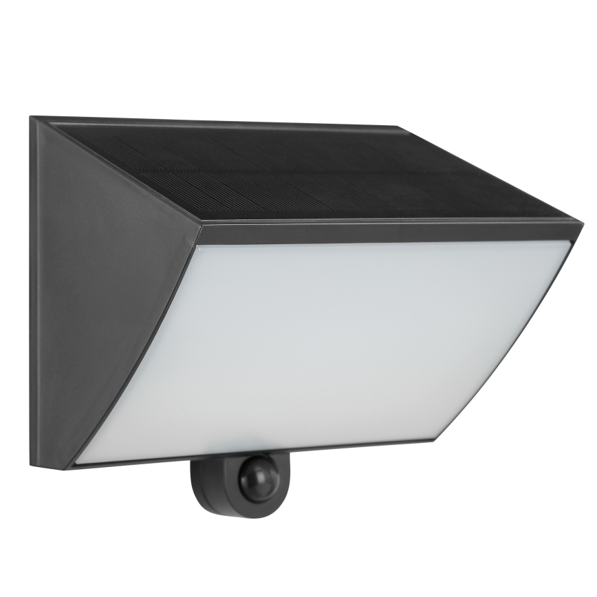 Brilliant - LED solar wall light with sensor SIERRA LED/6W/3.7V 2700/4000/6500K 2000 mAh IP54 black