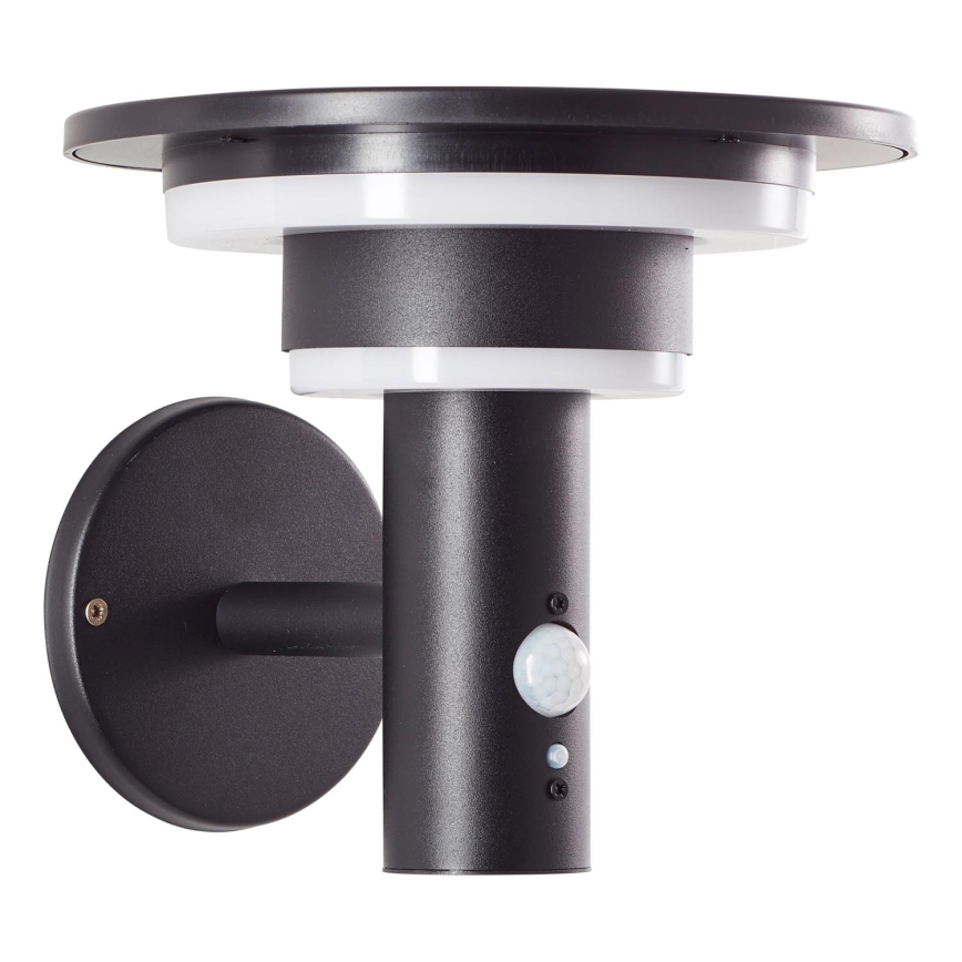 Brilliant - LED Solar wall light with sensor GARVINA LED/3W/3,7V 2000 mAh IP44 black