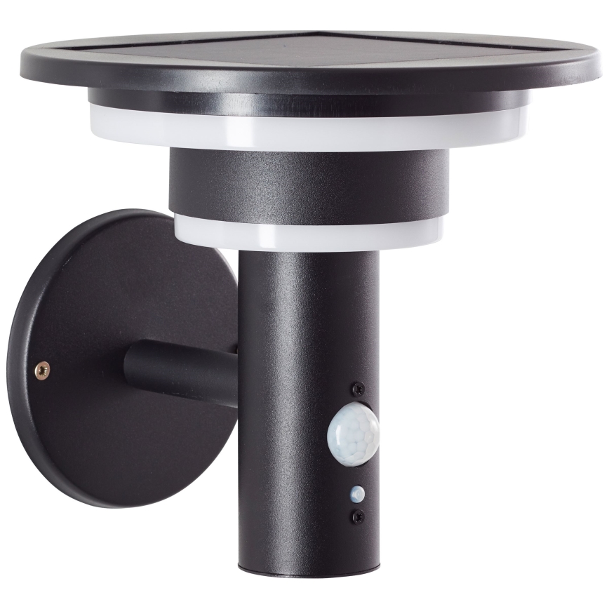 Brilliant - LED Solar wall light with sensor GARVINA LED/3W/3,7V 2000 mAh IP44 black