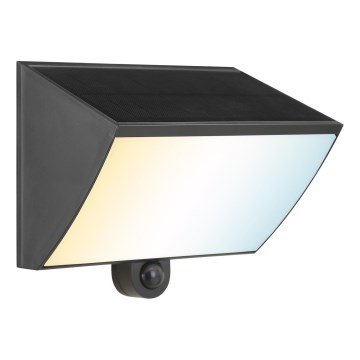 Brilliant - LED solar wall light with sensor SIERRA LED/6W/3.7V 2700/4000/6500K 2000 mAh IP54 black