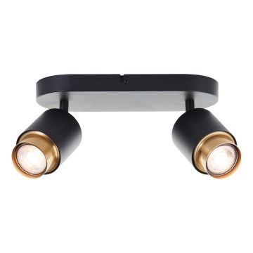 Brilliant - LED Spotlight COVELO 2xGU10/5W/230V black/gold