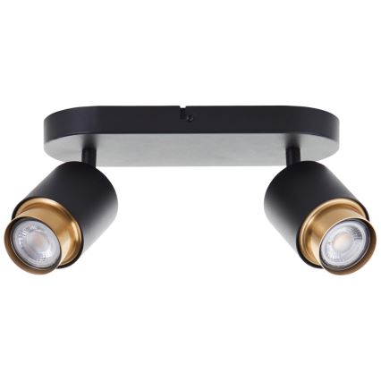 Brilliant - LED Spotlight COVELO 2xGU10/5W/230V black/gold