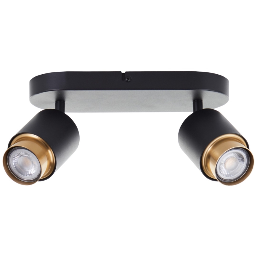 Brilliant - LED Spotlight COVELO 2xGU10/5W/230V black/gold