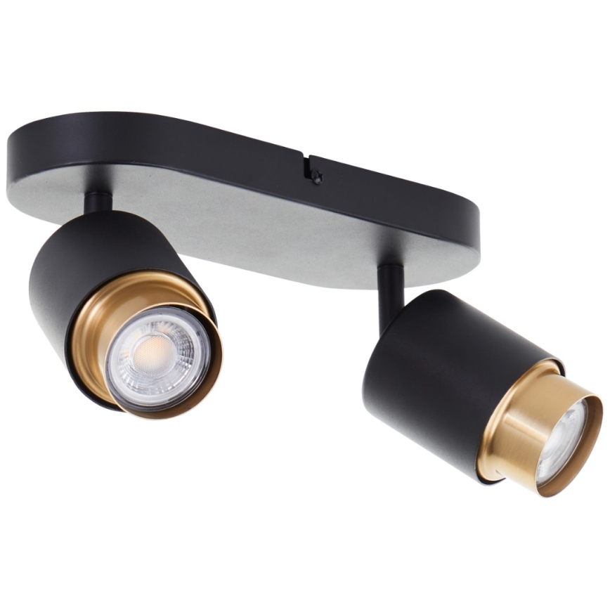 Brilliant - LED Spotlight COVELO 2xGU10/5W/230V black/gold