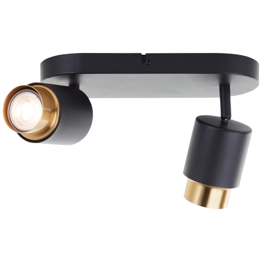 Brilliant - LED Spotlight COVELO 2xGU10/5W/230V black/gold