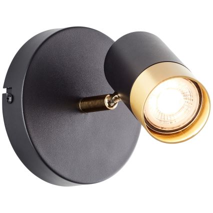 Brilliant - LED Wall-Mounted Spotlight VIGOLO 1xGU10/5W/230V Black/Gold