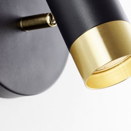 Brilliant - LED Wall-Mounted Spotlight VIGOLO 1xGU10/5W/230V Black/Gold