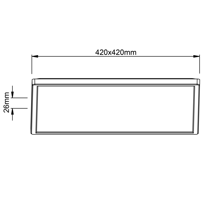 Brilliant - MILTON LED Ceiling Light 24W/230V 42 x 42 cm White
