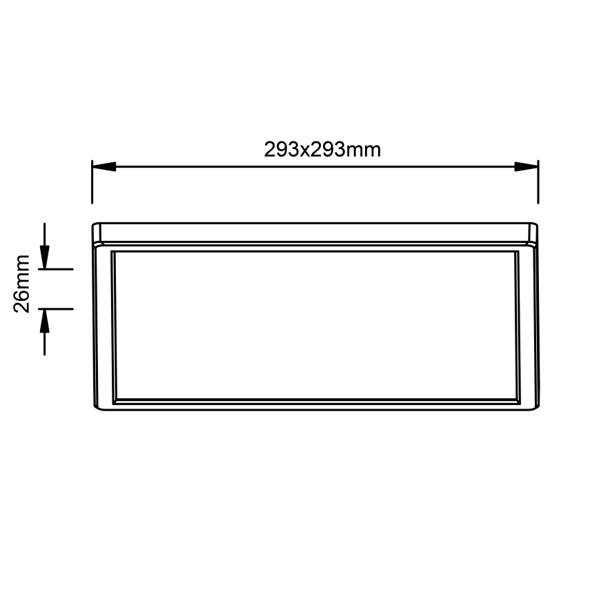 Brilliant - MILTON LED Ceiling Light LED/18W/230V, 29.3 x 29.3 cm, Black