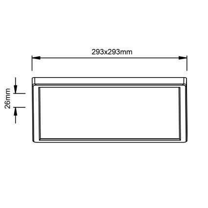Brilliant - MILTON LED Ceiling Light, LED/18W/230V, 29.3x29.3 cm, White