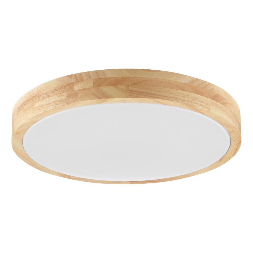 Brilliant - MOREEN LED Bathroom Ceiling Light, 18 W, 230 V, Selectable 2700/4000/6500 K, Ø34 cm, IP44, Rubberwood