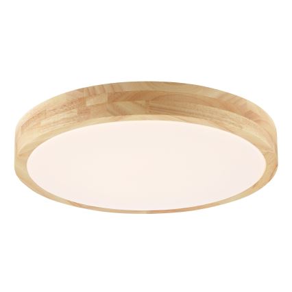 Brilliant - MOREEN LED Bathroom Ceiling Light, 18 W, 230 V, Selectable 2700/4000/6500 K, Ø34 cm, IP44, Rubberwood