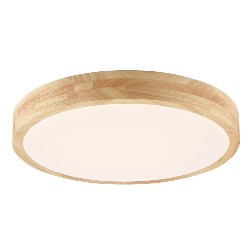 Brilliant - MOREEN LED Bathroom Ceiling Light, 18 W, 230 V, Selectable 2700/4000/6500 K, Ø34 cm, IP44, Rubberwood