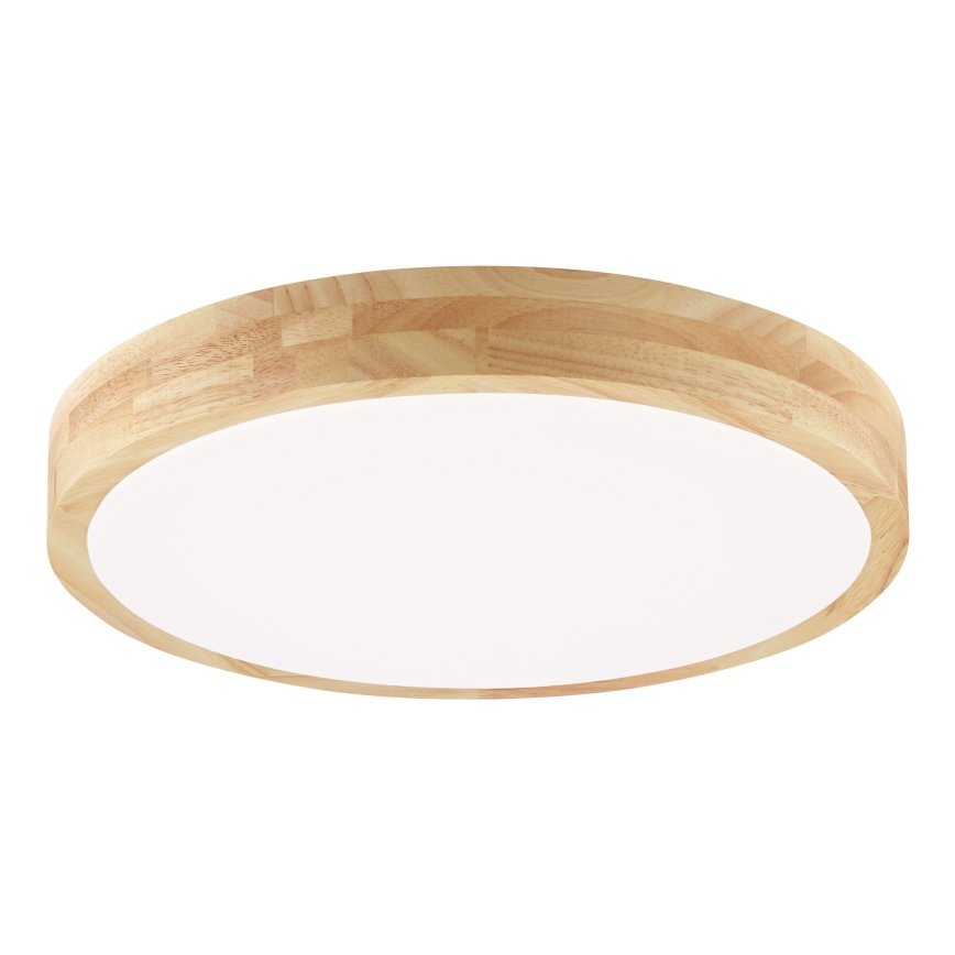 Brilliant - MOREEN LED Bathroom Ceiling Light, 18 W, 230 V, Selectable 2700/4000/6500 K, Ø34 cm, IP44, Rubberwood