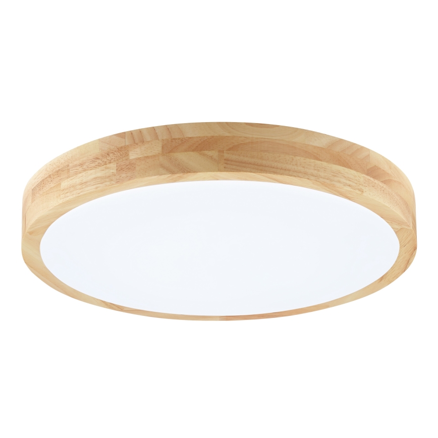 Brilliant - MOREEN LED Bathroom Ceiling Light, 18 W, 230 V, Selectable 2700/4000/6500 K, Ø34 cm, IP44, Rubberwood