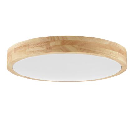 Brilliant - MOREEN LED Bathroom Ceiling Light, 18 W, 230 V, Selectable 2700/4000/6500 K, Ø34 cm, IP44, Rubberwood