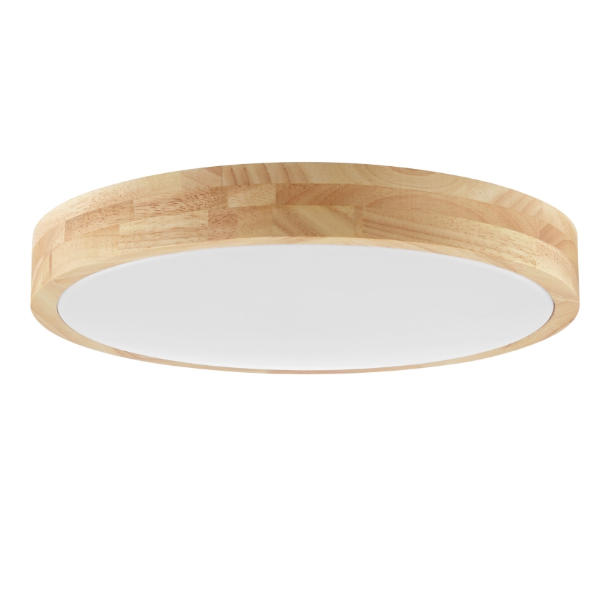 Brilliant - MOREEN LED Bathroom Ceiling Light, 18 W, 230 V, Selectable 2700/4000/6500 K, Ø34 cm, IP44, Rubberwood