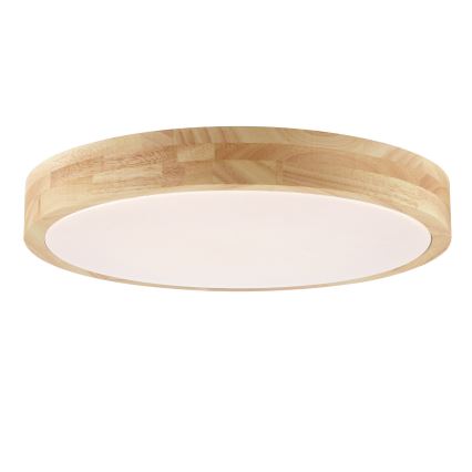 Brilliant - MOREEN LED Bathroom Ceiling Light, 18 W, 230 V, Selectable 2700/4000/6500 K, Ø34 cm, IP44, Rubberwood