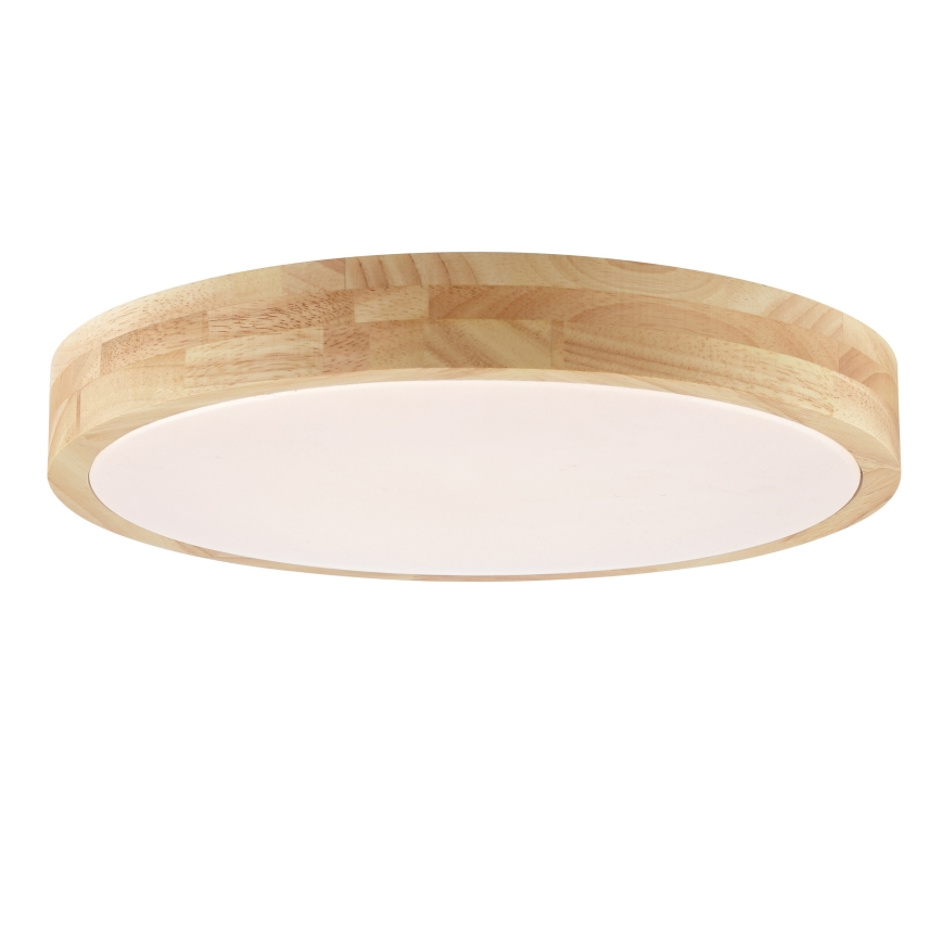Brilliant - MOREEN LED Bathroom Ceiling Light, 18 W, 230 V, Selectable 2700/4000/6500 K, Ø34 cm, IP44, Rubberwood