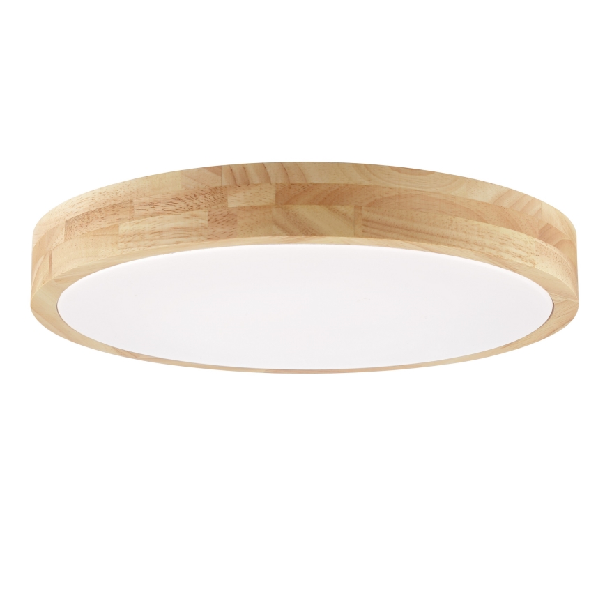 Brilliant - MOREEN LED Bathroom Ceiling Light, 18 W, 230 V, Selectable 2700/4000/6500 K, Ø34 cm, IP44, Rubberwood