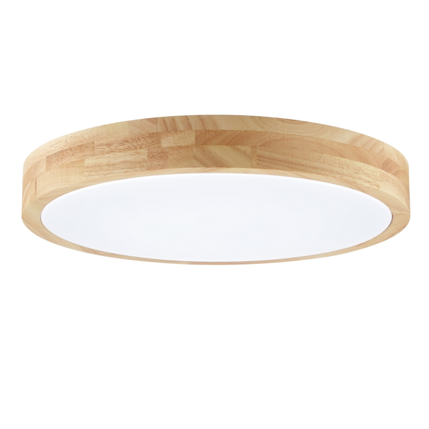 Brilliant - MOREEN LED Bathroom Ceiling Light, 18 W, 230 V, Selectable 2700/4000/6500 K, Ø34 cm, IP44, Rubberwood