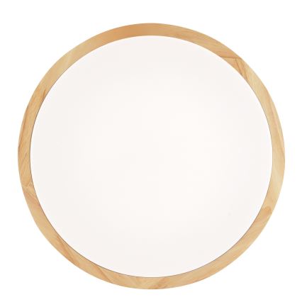 Brilliant - MOREEN LED Bathroom Ceiling Light, 18 W, 230 V, Selectable 2700/4000/6500 K, Ø34 cm, IP44, Rubberwood