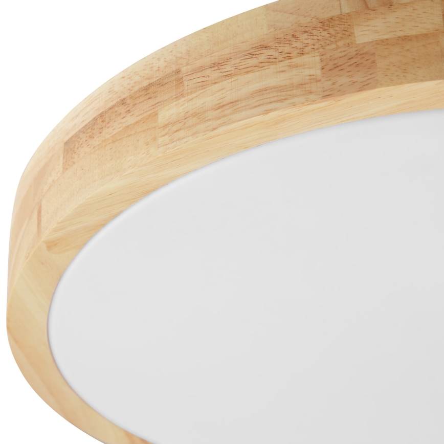 Brilliant - MOREEN LED Bathroom Ceiling Light, 18 W, 230 V, Selectable 2700/4000/6500 K, Ø34 cm, IP44, Rubberwood