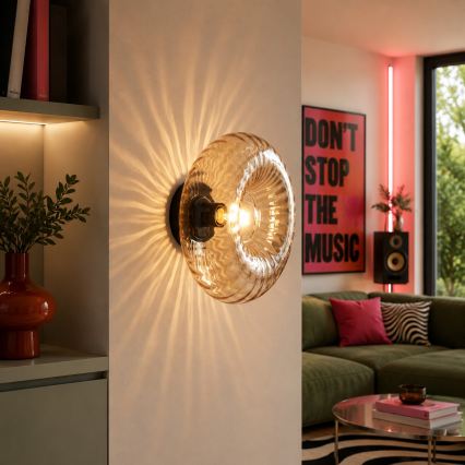 Brilliant - NEVIL wall light 1xE27/20W/230V black/smoky beige