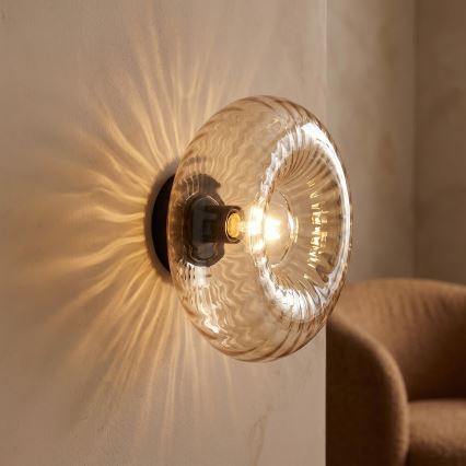 Brilliant - NEVIL wall light 1xE27/20W/230V black/smoky beige